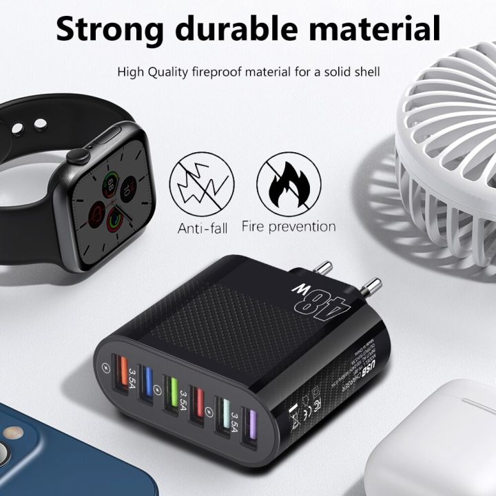 6%20Ports%20USB%20Travel%20Charger%20Fast%20Charge%20QC%203.0%20Wall%20Charging%20For%20iPhone%20%20%20%20US%20EU%20Mobile%20Plug%20Charging%20Adapter%20-%20Image%204