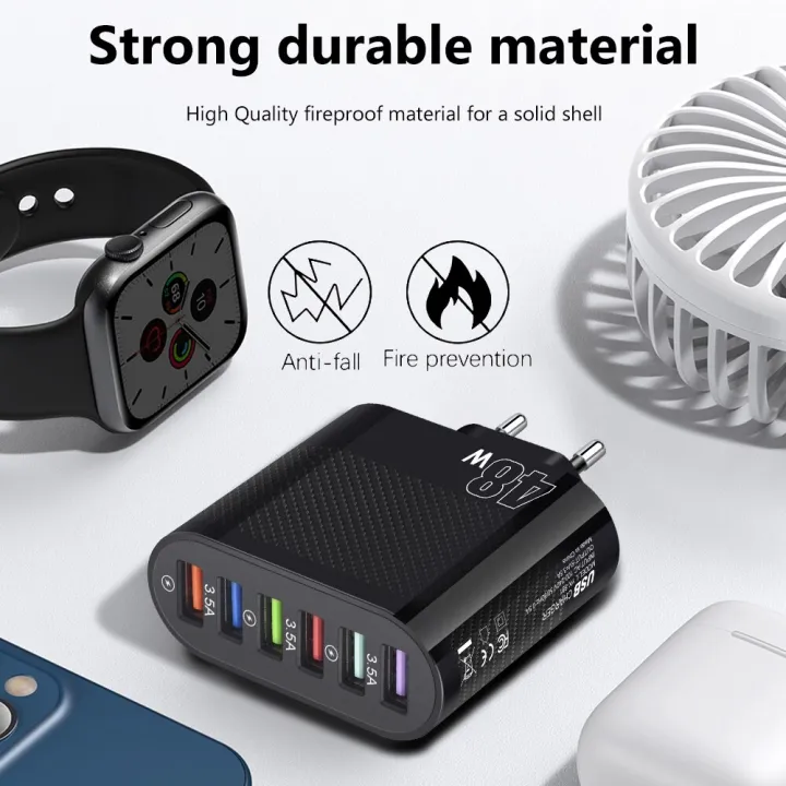 6%20Ports%20USB%20Travel%20Charger%20Fast%20Charge%20QC%203.0%20Wall%20Charging%20For%20iPhone%20%20%20%20US%20EU%20Mobile%20Plug%20Charging%20Adapter%20-%20Image%204
