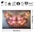 1 giant pink butterfly decoration with glowing gold frame - butterfly party decoration. 