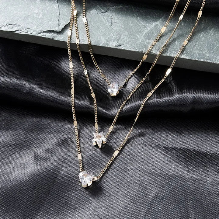 Trendy%20Zircon%20Pendant%20Necklace%20For%20Women%20Multilayer%20Chain%20Choker%20Fashion%20Female%20Party%20Shiny%20Jewelry%20%20-%20Image%203