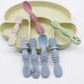 4 Pcs Silicone Baby Food Spoons Easy-to-Grip Training Utensils Children's for 6 Months Years Old Infants' for BPA-Free Christmas Gift Tableware. 