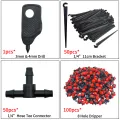 5-50m DIY 4/7mm PVC Garden Watering Garden Hose Micro Irrigation Pipe Drip Watering Kits with Adjustable Drippers Punch Tool. 