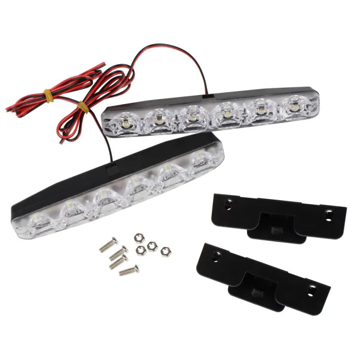 LEEPEE%201%20Pair%20DRL%20LED%20Car%20Daytime%20Running%20Lights%206%20LEDs%20DC%2012V%20Auto%20Fog%20Light%20Driving%20Lamps%20Car-syling%20Super%20Bright%20-%20Image%202