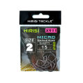 Hirisi 15pcs Micro Barbed PTFE Coated High Carbon Steel Fish Hook With Eye Carp Fishing Accessories X911.