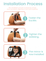 Adjustable Wide-Angle Car Seat Mirror, Headrest Mount Safety Monitor for Rear-Facing Baby & Child.