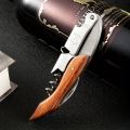 Professional Waiter's Corkscrew Premium Wood Handle Wine Opener with Foil Cutter Multifunction Portable Bottle Opener Bar Tool. 