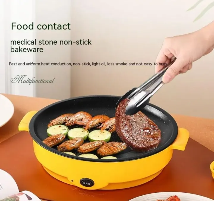 Portable%2022cm%20Non%20Stick%20Multifunction%20Electric%20Frying%20Pan%20Skillet%20Oven%20Non-Sticky%20Grill%20Fry%20Baking%20Roast%20Pot%20Cooker%20Steak%20Barbecue%20Kitchen%20Tool%20For%20Gift%20Items%20-%20Image%202