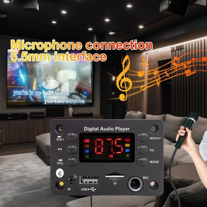 DC%2012V%20Bluetooth%205.0%20DIY%20MP3%20WMA%20Decoder%20Board%206.5mm%20Microphone%20Car%20Audio%20USB%20TF%20FM%20Radio%20MP3%20Music%20Player%20with%20Remote%20Control%20-%20Image%202