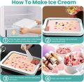 Ice Cream Roll Maker Plate Tray for Kids & Adults – Stainless Steel Rolled Ice Cream Pan with 2 Spatulas  Homemade DIY Cold Plate Ice Cream Maker  Manual Frozen Dessert Pan for Yogurt, Sorbet, Gelato, Fruit Roll, Kids Gift, Summer Tool for Home Use. 