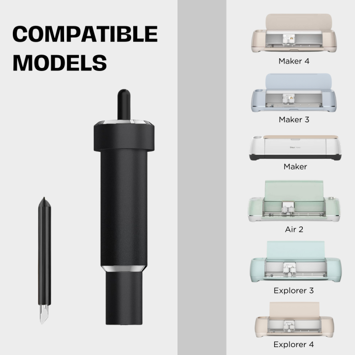 Deep-Point Blade+ Housing For Cricut Maker3/Explore,Cutting Blade For Crafts,Cutting Metallic/Genuine Leather,Aluminum Foil,Etc
