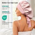 100% 19 Momme Mulberry Silk Bonnet for Sleeping Wome with Larger Double Layer Silk Hair Wrap for Curly Short Long Hair Non-Slip.
