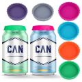 6 Pack Silicone Soda Lid Beverage Can Cover Beer Bottle Caps Juice Can Topper Reusable Coke Can Saver 6 Color Can Stopper. 
