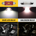10X LED Festoon 31mm 36mm 39mm 41mm C5W C10W 1860 CSP Bulbs Canbus License Plate Lights Interior Reading Dome Lamps White 12V. 