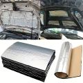 Fireproof Heat Insulation Noise Reduction Car Hood Mat Heavy Duty Aluminum Foil Shield Reflective Surface Durable Easy Install. 