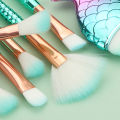 11 pcs mermaid makeup brushes, fish tail makeup brush set, beauty tools. 