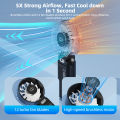 GOOJODOQ Portable Versatile Mini Fan Quiet and High-speed Airflow 100-level Stepless Speed 4000mAh Adjustment Folding Neck Fan. 