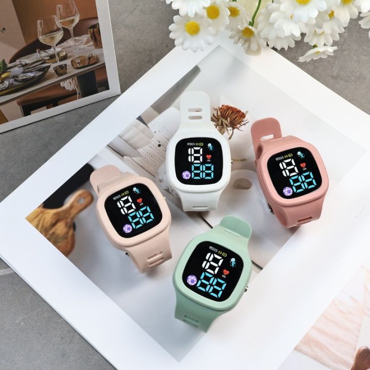 Ladies Small Square Watch I Fashion Astronaut LED Electronic Watch