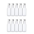 10Pcs Mini Liquor Bottles 50ml Plastic Spirit Bottles Silver/ Gold/ Black Caps Alcohol Shot Bottles.