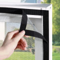 Black, Multi Size Window Mesh with Zipper Self-Adhesive Zipper, Mosquito Nets for Windows Anti Mosquito Window Door Curtain Mesh. 