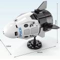 Space Rocket Launch Center Building Blocks, Aerospace Spacecraft Station Model Bricks, DIY Aviation City Toys for Kids. 