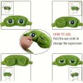 3D Sad Frog Sleep Mask Natural Sleeping Eyeshade Cover Shade Eye Patch Women Men Soft Portable Blindfold Travel Eyepatch. 