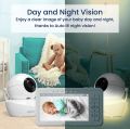 Babysense 5" HD Split-Screen Baby Monitor, Video Baby Monitor with 2 Cameras and Audio, Night Light, 960ft Range, Two-Way Audio, 4X Zoom, Night Vision, 4000mAh Battery, Video Baby Monitor with HD Cameras & Split Screen, NEW-HDS2. 