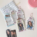 Cute Graffiti Card Holder Bus Card Transparent PVC  Photocard Case Student School Meal Card Protector. 