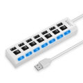 High Speed 4/7 Ports USB HUB 2.0 Adapter Expander Multi USB Splitter Multiple Extender with LED Lamp Switch for PC Laptop. 