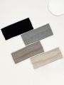 4Pcs/Set Fashion Knitted Hair Bands Women Solid Color Wide Elastic Headband Sport Yoga Hairband Soft Wash Face Makeup Headwrap. 
