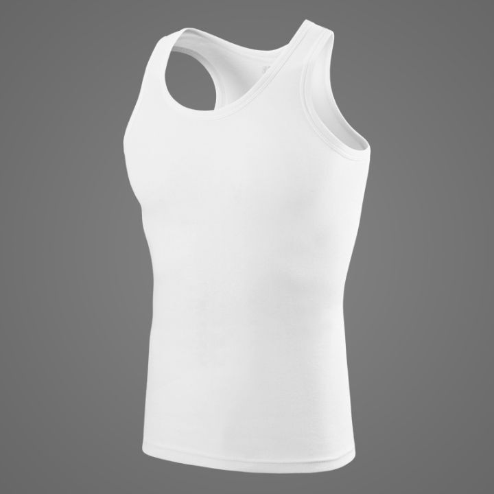 Men's%20Four%20Season%20Classic%20Black%20White%20And%20Gray%20Pure%20Cotton%20Casual%20Sports%20Vest%20Comfortable%20Running%20And%20Sweat%20Absorbing%20Base%20Shirt%20-%20Image%207