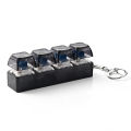 1pcs 4 Keys Mechanical Keyboard Tester LED Keyboard Key Toys Stress Relief DIY Fidget Button Keycap Fidget Keychain Toys.