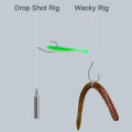 50Pcs Drop Shot Hook Worm Hook Fishing Hooks Drop Shot Rig High Carbon Steel Freshwater Fishing for Bass Perch Catfish. 