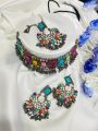 Emitation Choker Necklace Set Earring tikl For Women - Necklace For Girls.