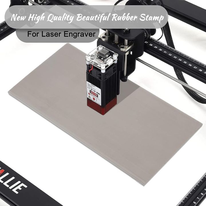 2 Sheets 13.2x5.9inch Grey Rubber Stamp Sheets for Laser Engraving ...