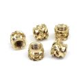 50/100pcs M1.6 M2 M2.5 M3 M4 Solid Brass Copper Embed Insert Nut for Hot Melt Heat Injection Molding Double Twill Knurled Thread. 