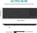 Rii K22 Ultra Slim 2.4 Gigahertz Mini Wireless Multimedia Keyboard with Touchpad for PC and Laptop. 