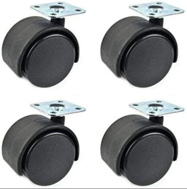 cabinet wheel 4 pies set black colour