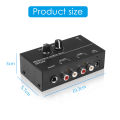 Phono Preamp pre Amp Preamplifier with Level Volume Control RCA Input Output 1/4" TRS Output Interfaces for LP Vinyl Turntable. 