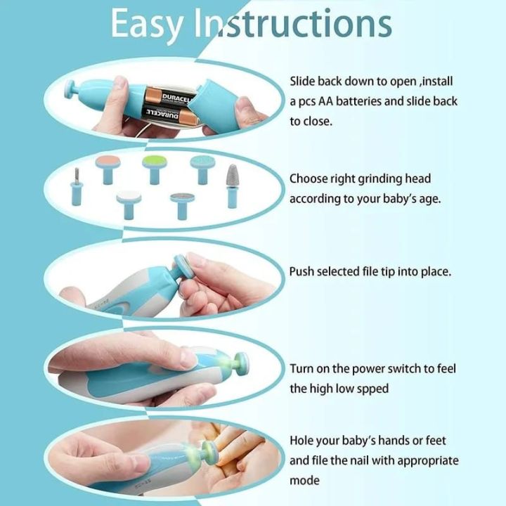 Kids%20Baby%20Nail%20Trimmer%20Electric%20Baby%20Manicure%20Pedicure%20Nail%20Clippers%20Cutter%20Scissors%20Care%20Set%20New%20Born%20-%20Image%202