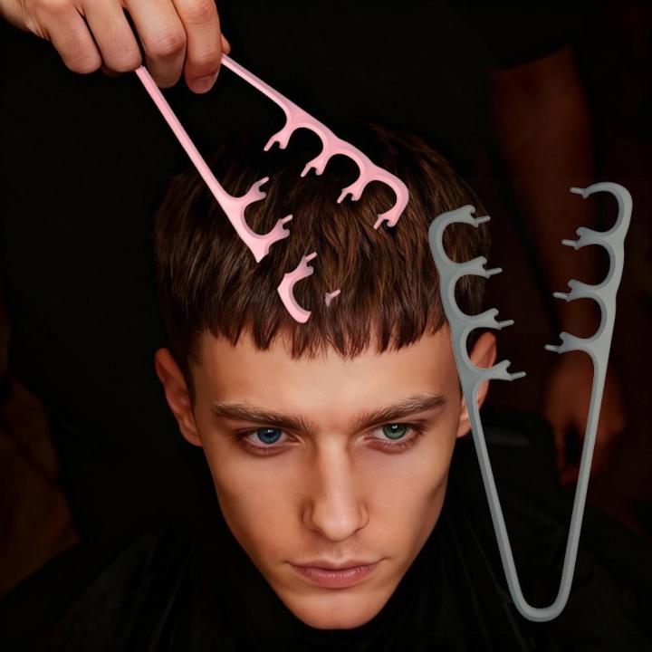 Fluffy Texture Styling Comb Volumizing Wide-Tooth Hair Styling Comb Tools Natural Curling Perm Tool Fluffy Bangs Clips