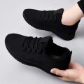 Women's Breathable Non-slip Platform Fashion New Casual Shoes Korean Running Shoes Black Sneakers Shoes for Women 2024 Autumn. 