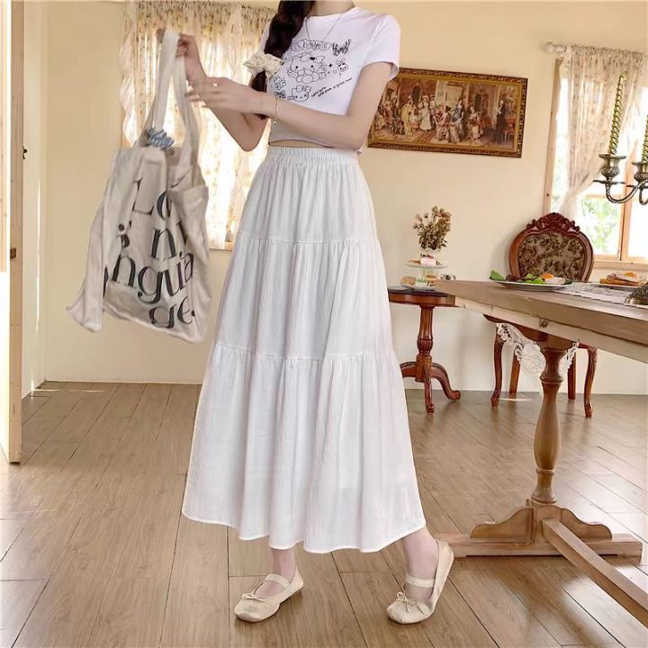 New Summer Cotton Skirts Casual Ladies Skirts Long Skirts For Women Daraz .np