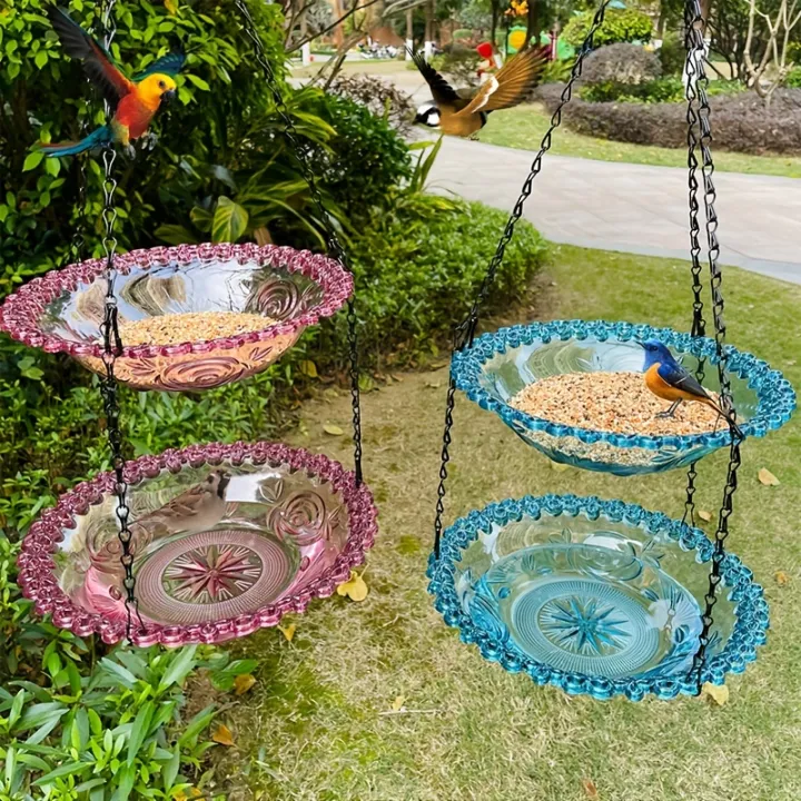 2-layer%20Bird%20Feeder,%20Suspended%20Bird%20Bath,%20Courtyard%20Decoration,%20Durable%20Tray%20with%20Chain%20for%20Bird%20Bath,%20Outdoor%20Bird%20Feeding%20-%20Image%202