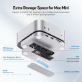 PULWTOP Mac Mini M4 Dock with 4TB SSD Enclosure, HDMI 4K 60Hz, USB A 2.0, SD/TF, Audio for Mac Mini M6, M5 Pro, M4/ M4 Pro. 