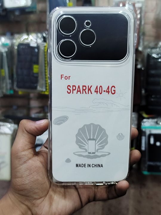 Techno%20Spark%2040%20%20Back%20Cover%20Clear%20Antidust%20Plug%20Transparent%20Anti-Slip%20Soft%20Phone%20Cover%20-%20Image%205