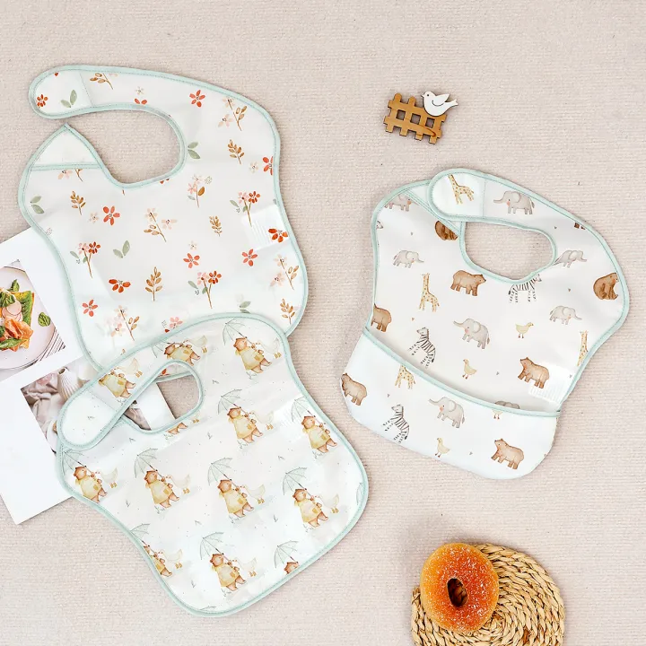 3pcs/Set%20Waterproof%20Baby%20Bib%20Adjustable%20Hook&Loop%20Sleeveless%20Feeding%20Smock%20Bib%20for%20Kids%200~1%20Years%20-%20Image%207