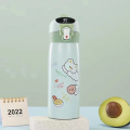 Kids Insulated Water Bottle 400ml – Smart Thermos with LED Temperature Display, Leak-Proof Flip Straw – Cute Cartoon Design Gift for Boys & Girls. 