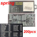 200pcs Extension Spring Set Hardware Tool Metal Steel Assorted Steel Spring Electrical Spring Set Drum Extension Tension Springs.