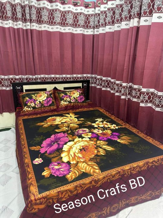 New%20Design%20Panel%20Bedsheet%20king%20size%20(8feet/7.5feet)%20with%202%20pillows%20cover%20from%20Season%20Craft%20BD%20-%20Image%203