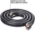 Muslim shower chain pipe flexible hose black color high pressure premium quality 1.5 meter hand shower pipe toilet shower pipe connection chain pipe for bathroom and kitchen bath shower chain pipe cp chain black. 